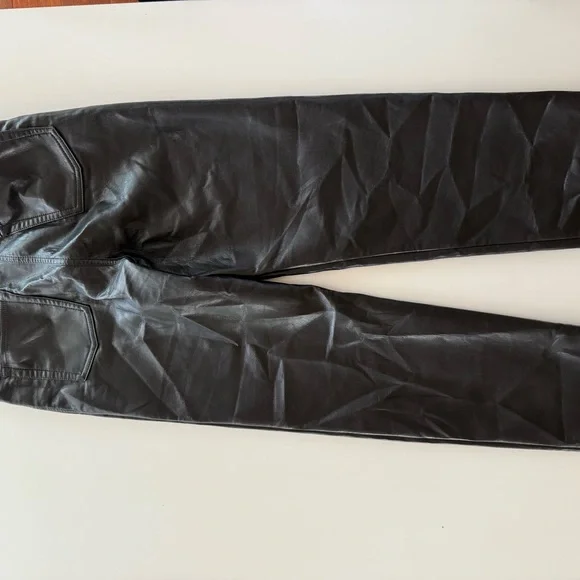 Women's Black Leather Pants - Picture 5 of 5
